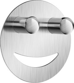 Stainless Steel Smiley Face Dish Sponge Holder, Silver Sink Caddy Organizer Storage with Suction Cup for Kitchen