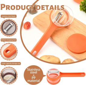 Box Storage Kitchen Peeler, Box Storage Kitchen Special Fruitpeeler, Double-Sided Stainless Steel Multi-function Peeler for Home Kitchen (2PCS Mi