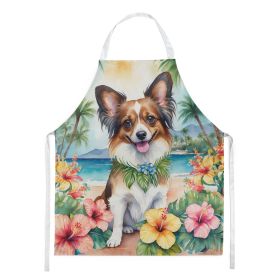 Papillon Luau Apron Cooking Kitchen Server Baking Crafts Gardening for Adult Women Men, Unisex, Large, Multicolor