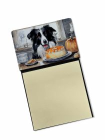 NEW Border Collie Fall Kitchen Pumpkins Sticky Note Holder Refillable Dispenser Self-Sticky Note Pads, Memo Pads Blank Desk Accessories