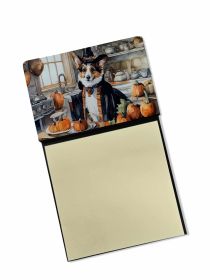 NEW Corgi Fall Kitchen Pumpkins Sticky Note Holder Refillable Dispenser Self-Sticky Note Pads, Memo Pads Blank Desk Accessories
