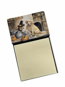 NEW Yellow Lab Fall Kitchen Pumpkins Sticky Note Holder Refillable Dispenser Self-Sticky Note Pads, Memo Pads Blank Desk Accessories