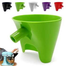 Flour Funnel for Kitchen Aid Mixer Anti-Splash Accessory Tilt-Head 5Qt (KSM150) (Color: green)