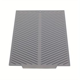 1pc Silicone Draining Board Mat, Folding Draining Mat, Large Drain Pad, Eco-Friendly Drainer Mat Heat Resistant Pot Mat Dishwasher Safe Trivet Ma (size: Big)